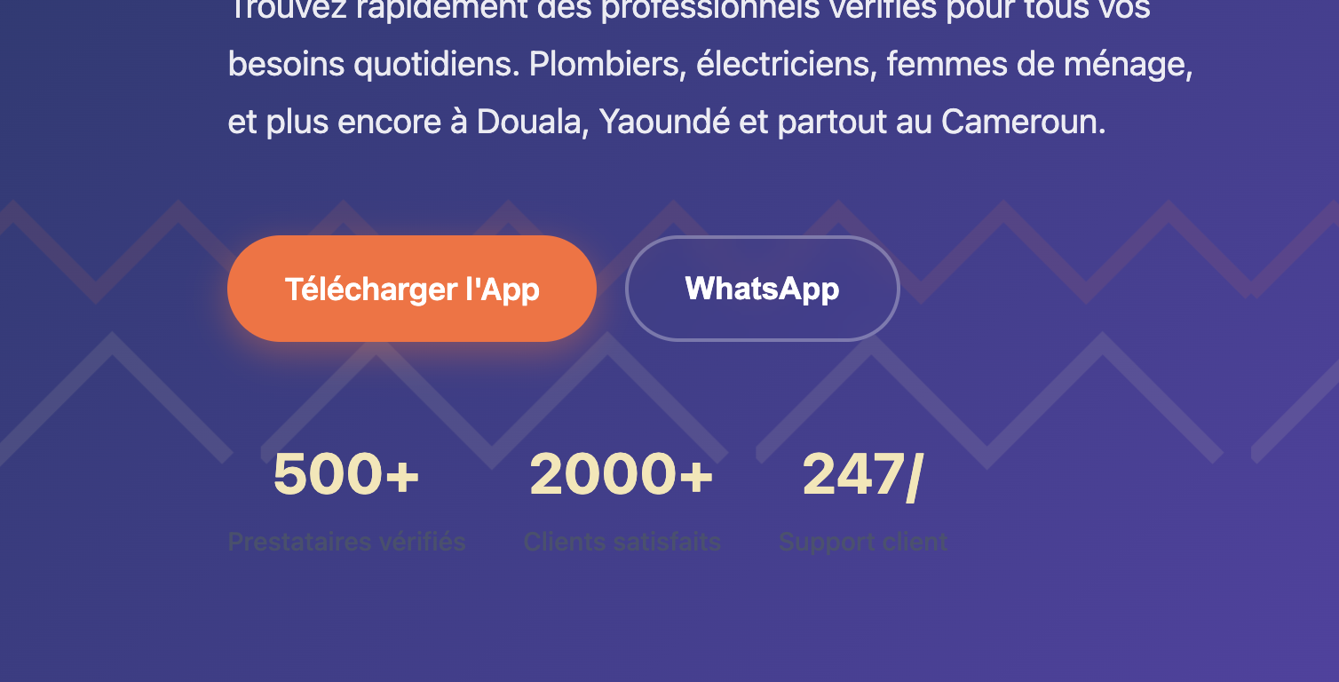 Interface Ezra Services - Application réelle